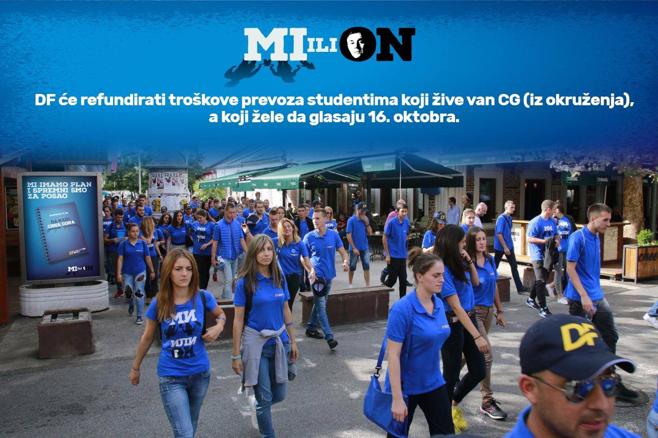 DF će refundirati troškove putovanja svih studenata koji žele da glasaju 16. oktobra